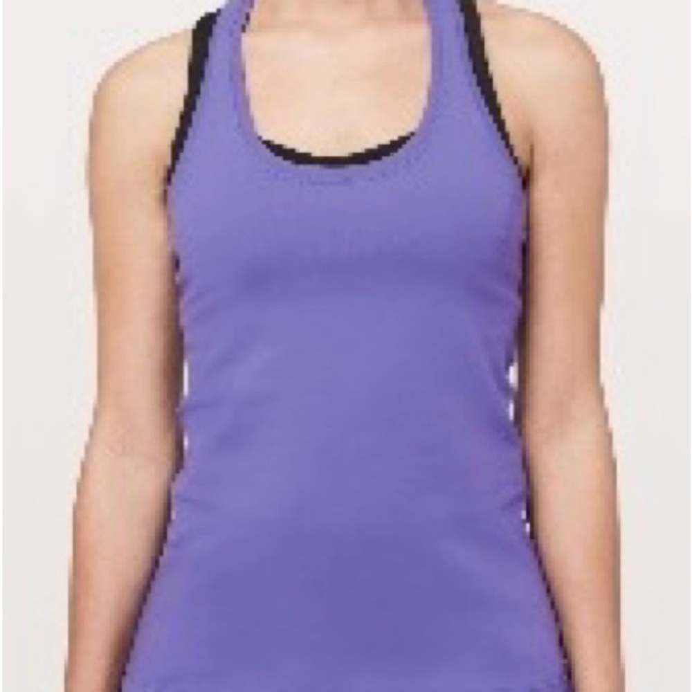 EUC Lululemon Cool Racerback II, Iris Flower, Size 6